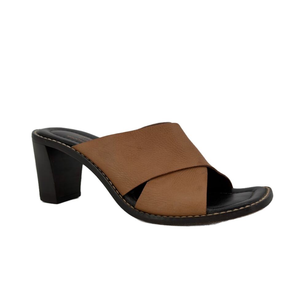 Donald J Pliner VIKY Mule Slide 3" Heel Sandals Womens 6.5 Italian Leather